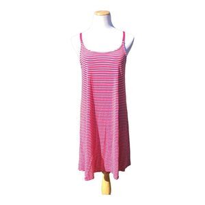 Cupio red and white striped dress Womens size Large